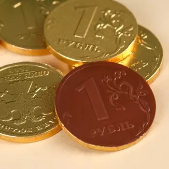 Шоколадные монеты в конверте «Баблапривалин», 42 г.