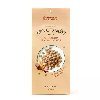 Шоколадный Завтрак "Хрустлайт" с белком и клетчаткой , 100 г