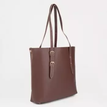 Сумка-шопер на молнии, цвет бордовый