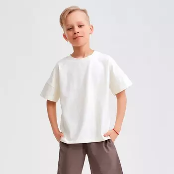 Шорты-бермуды детские MINAKU: Cotton collection цвет коричневый, рост 104