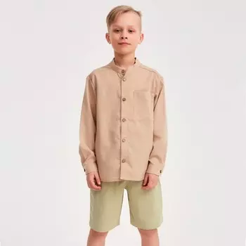 Шорты-бермуды детские MINAKU: Cotton collection цвет зелёный, рост 128