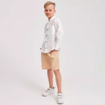 Шорты-бермуды детские MINAKU: Cotton collection цвет бежевый, рост 110