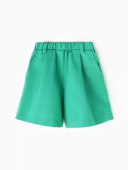 Шорты для девочки, MINAKU, зелёные, рост 128 см