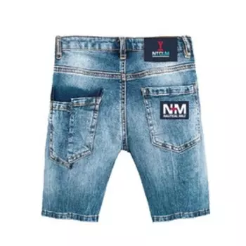 Шорты для мальчика джинсовые, рост 98 см, цвет синий