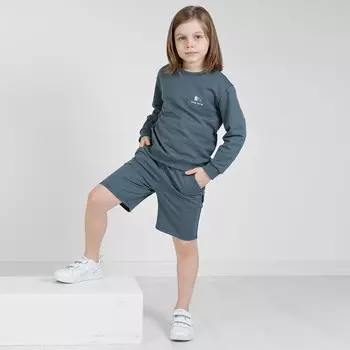 Шорты для мальчиков, рост 122 см, цвет серо-зеленый