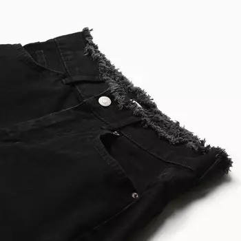 Шорты джинсовые, цвет чёрный, размер 44 (38)