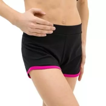 Шорты с окантовкой, р. 30, цвет чёрный/фуксия