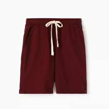 Шорты женские, цвет бордовый, размер 56