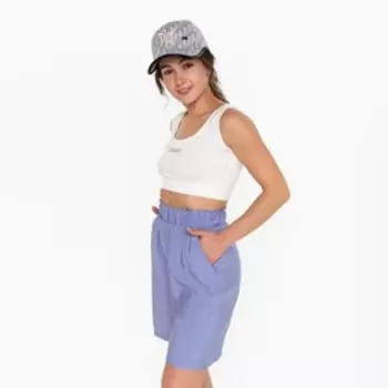 Шорты женские, цвет голубой, размер 46