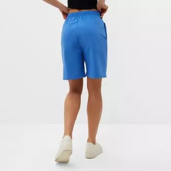 Шорты женские, цвет синий, размер 52