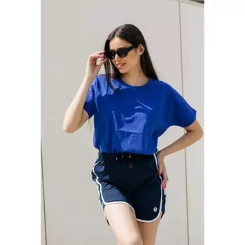 Шорты женские Isee, размер 48 см, цвет тёмно-синий, белый