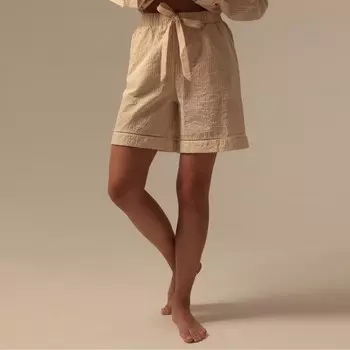 Шорты домашние женские SL HOME Basic, бежевые, размер M