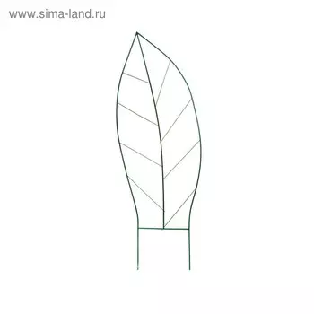 Шпалера, 187601 см, металл, зелёная, «Лист»