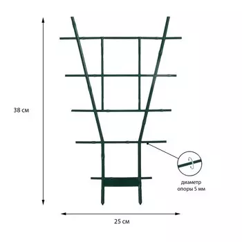 Шпалера, 38250.5 см, пластик, зелёная, Greengo