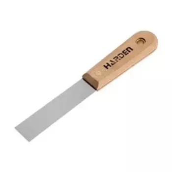 Шпатель малярный HARDEN 620206, сталь, деревянная ручка, 25 мм