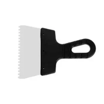 Шпатель зубчатый ЛОМ, 150 мм, зуб 4 мм, нержавеющая сталь