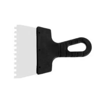 Шпатель зубчатый ЛОМ, 150 мм, зуб 6 мм, нержавеющая сталь