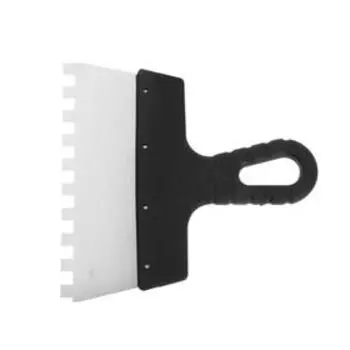 Шпатель зубчатый ЛОМ, 200 мм, зуб 10 мм, нержавеющая сталь