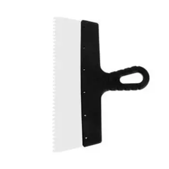 Шпатель зубчатый ЛОМ, 300 мм, зуб 4 мм, нержавеющая сталь