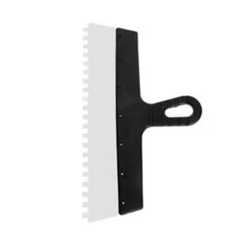 Шпатель зубчатый ЛОМ, 350 мм, зуб 8 мм, нержавеющая сталь