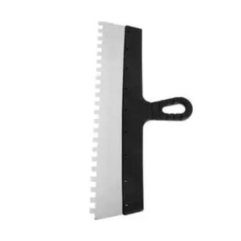 Шпатель зубчатый ЛОМ, 450 мм, зуб 10 мм, нержавеющая сталь