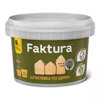 Шпатлевка FAKTURA по дереву белая, банка 0,4 кг