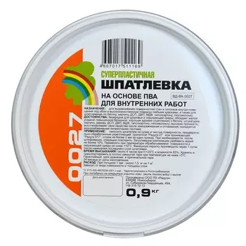 Шпатлевка на основе ПВА "Радуга 0027" 0,9 кг