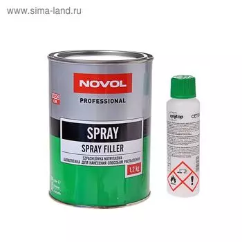 Шпатлёвка жидкая Novol 1201 1,2 кг + отвердитель 1201