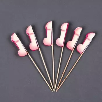 Шпажки для канапе деревянные 18+, 6 шт.