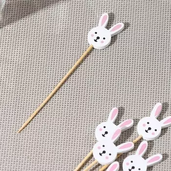 Шпажки Доляна «Пасхальные зайчики», h=12 см, набор 25 шт.