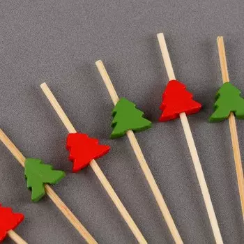 Шпажки для канапе новогодние «Ёлочки», в наборе 12 шт.