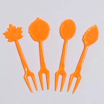 Шпажки для канапе «Осенние листья», набор 50 шт., оранжевые