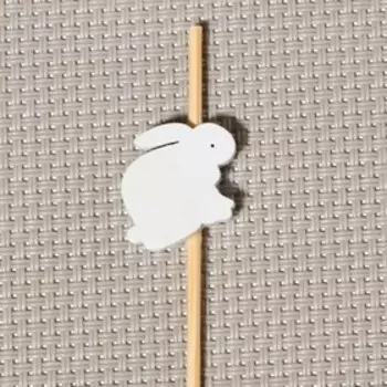 Шпажки Доляна «Пасхальные кролики», h=12 см, набор 25 шт., белая