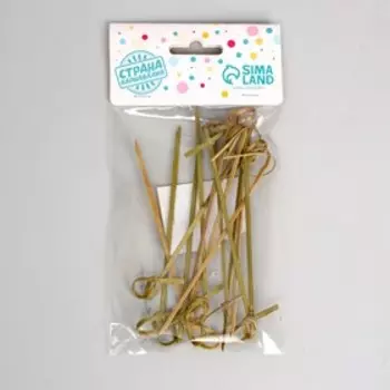 Шпажки для канапе «Узелок», бамбук, 12 шт.