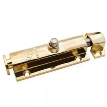 Шпингалет 01.04.01 с кнопкой цвет золото