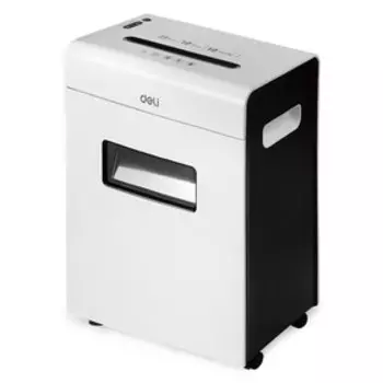 Шредер Deli 9902, фрагменты 3х15мм, 10 листов, скрепки, скобы, пл.карты