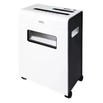 Шредер Deli E9911-EU, фрагменты 4х25мм, 16 листов, скрепки, скобы, пл.карты, диски