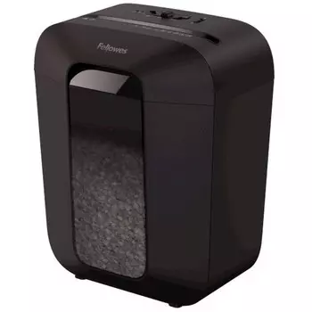 Шредер Fellowes PowerShred LX50 черный (секр.P-4) перекрестный 9лист. 17лтр. скрепки скобы 1029473