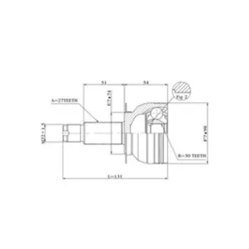 Шрус привода DOUBLE FORCE DFCV0601