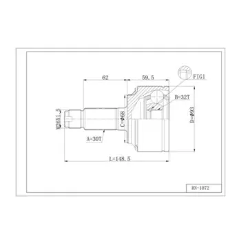Шрус привода DOUBLE FORCE DFCV063