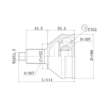 Шрус привода DOUBLE FORCE DFCV225