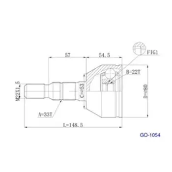 Шрус привода DOUBLE FORCE DFCV904