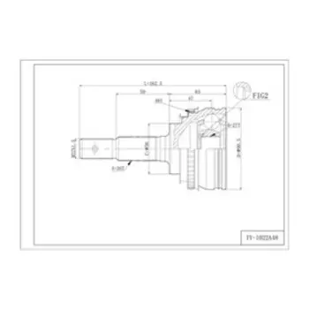Шрус привода DOUBLE FORCE, с ABS DFCV012