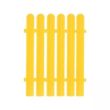 Штакетник пластиковый, ширина 8 см, высота 100 см, набор 10 шт., цвет жёлтый