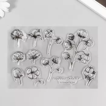 Штамп для творчества силикон "Хлопок" 11х16см