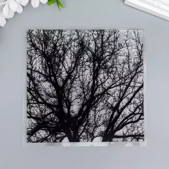 Штамп для творчества силикон "Крона дерева" 14х14 см