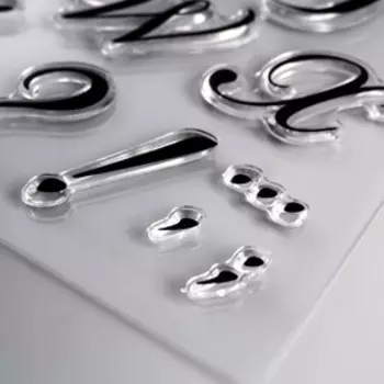 Штамп для творчества силикон "Прописные буквы. Английский алфавит" 18х14 см