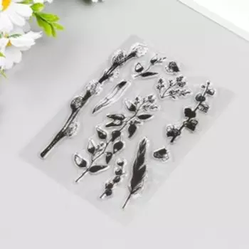 Штамп для творчества силикон "Травы" 16х11 см