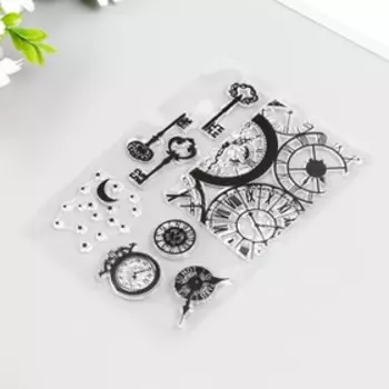 Штамп для творчества силикон "Время" 16х11 см