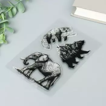 Штамп для творчества силикон "Животные"